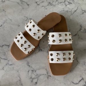 Nine West NWOT Double Strap Flat Slides